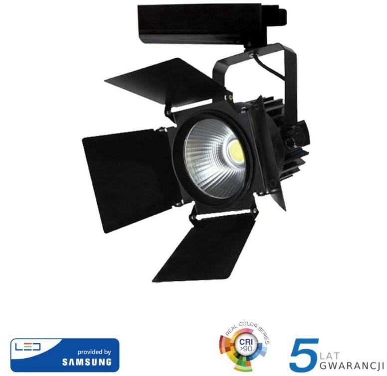 v-tac Oprawa 33W LED V-TAC Track Light SAMSUNG CHIP CRI90+ Czarna VT-433 5000K 2800lm