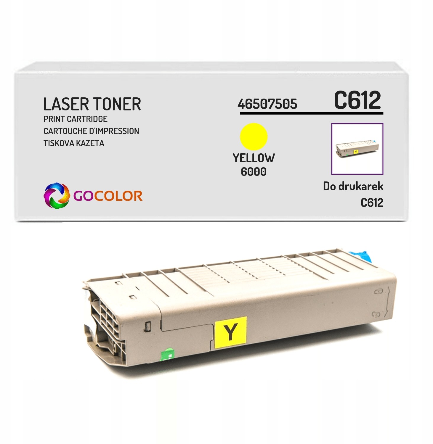 Toner zamienny z Oki C612N 46507505 Yellow