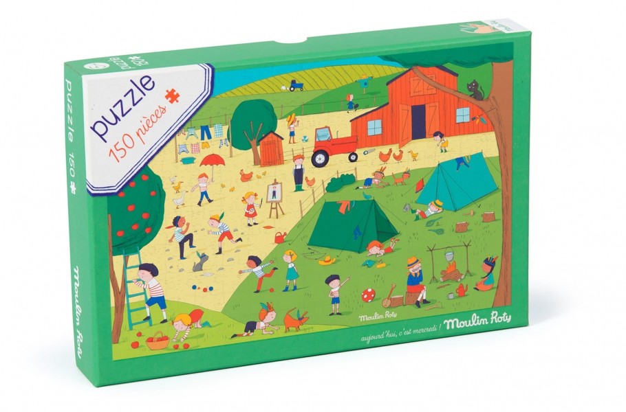 Djeco moulin roty - Puzzle kartonowe WYCIECZKA NA WIEŚ 713140