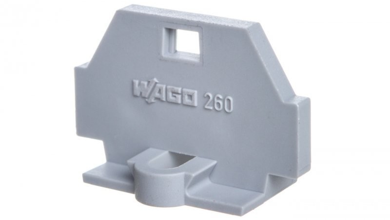 wago Ścianka końcowa z mocowaniem śrubowym szara 260-361 /50szt./ 260-361