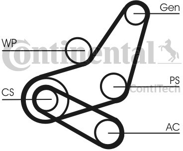 CONTITECH Pasek wielorowkowy 6PK1059 ELAST T2