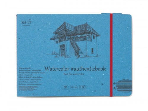 SMLT Blok do Akwareli SM-LT Authentic Book 24,5x17,6 cm 280g 12 ark. (Szyty, z Gumką) 5AB-12ST