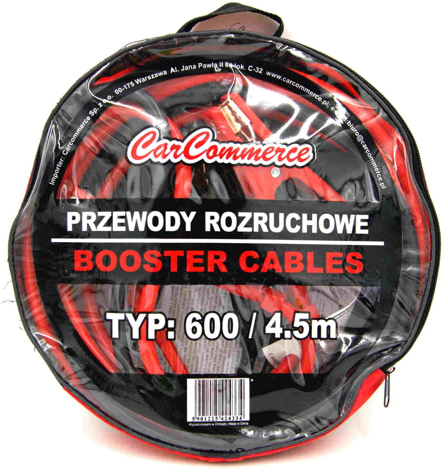 Kable Rozruchowe 600A 4,5m Grube +etui