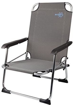 Bo-Camp Copa Rio Low mniejsza składane krzesło aluminiowe, beż 44 x 54 x 77 cm nośność 100 kg 1204763