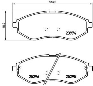BREMBO Zestaw klocków hamulcowych, hamulce tarczowe P 10 057