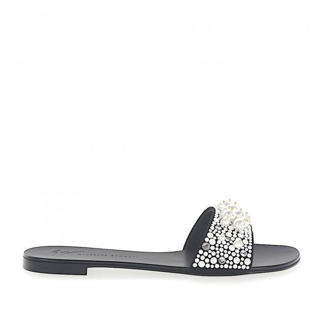 Giuseppe Zanotti Giuseppe Zanotti Sandały ROLL 10 Kryształy dekoracyjne czarny