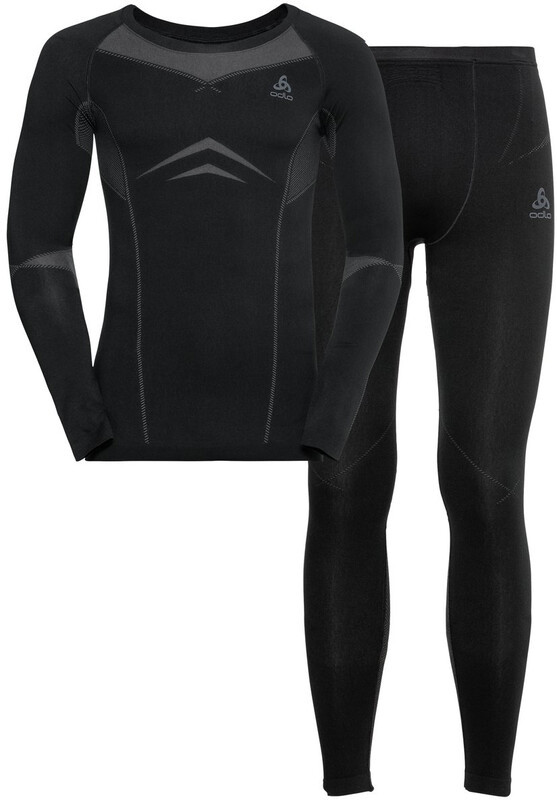Odlo Fundamentals Performance Warm Set Long Men, czarny/szary S 2021 Zestawy bielizny termicznej i narciarskiej 196082-60056-S