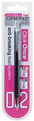 Pentel orenz ołówek mechaniczny, 100% odporne na pękanie, na gorąco, czarny 0.2mm XPP502-AX