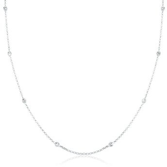 Elli 0109741013_45 naszyjnik damski, srebro sterling 925 z białymi kryształami Swarovskiego, 45 cm 0109741013_45