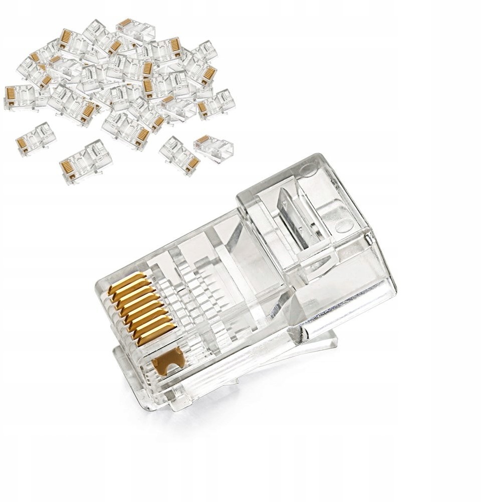 Wtyki 50x RJ-45 Wtyk Końcówka Końcówki