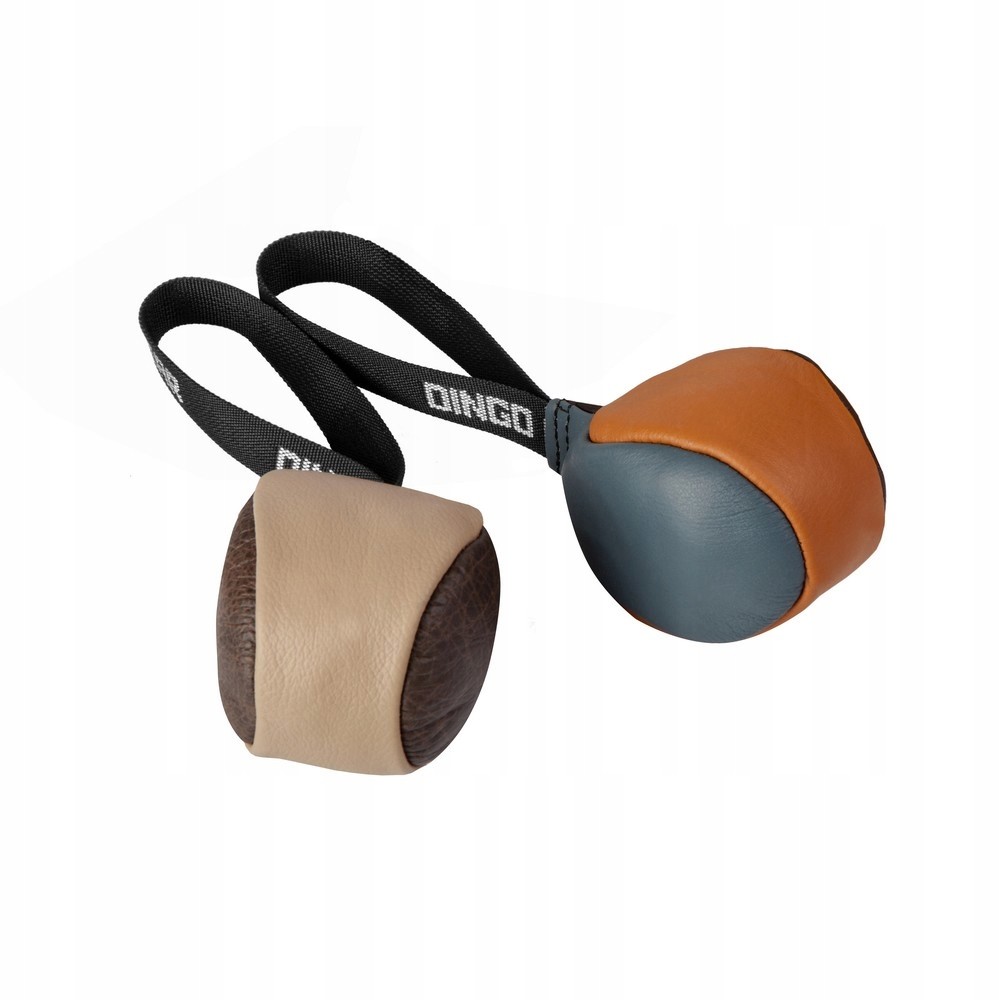 Dingo Gear K9 Dwie Piłki Skórzane Z Rączką #8CM