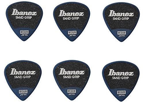 Ibanez plektrony Wizard-Serie, z uchwytem typu papier piaskowy, 1,0 MM, żółte, 6 sztuki, ppa1 6hsgye, granatowy PPA16MSGDB