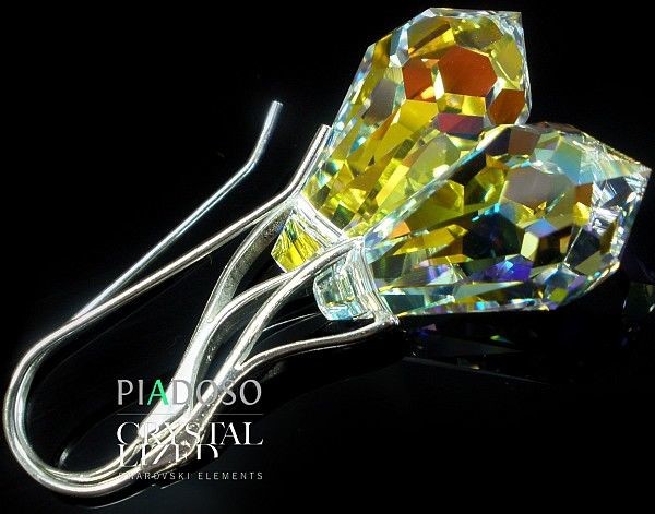 Swarovski duże kolczyki SREBRO Aurora CERTYFIKAT