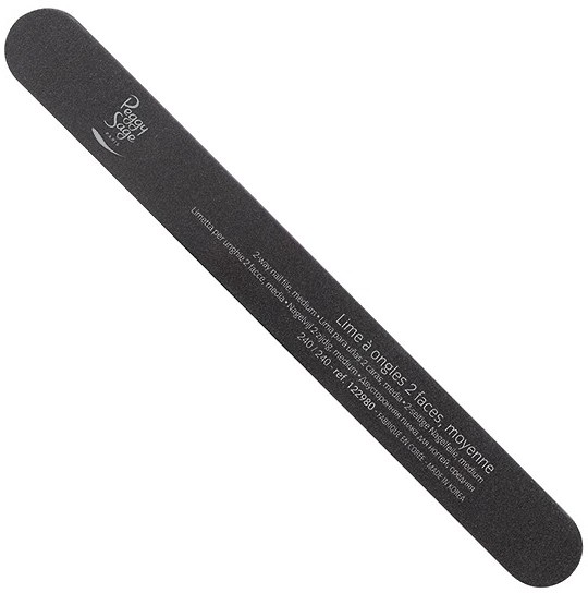 Peggy Sage 2-Way Giant Nail File Coarse Duży pilnik do paznokci dwustronny 100 180 Czarny Peggy Sag