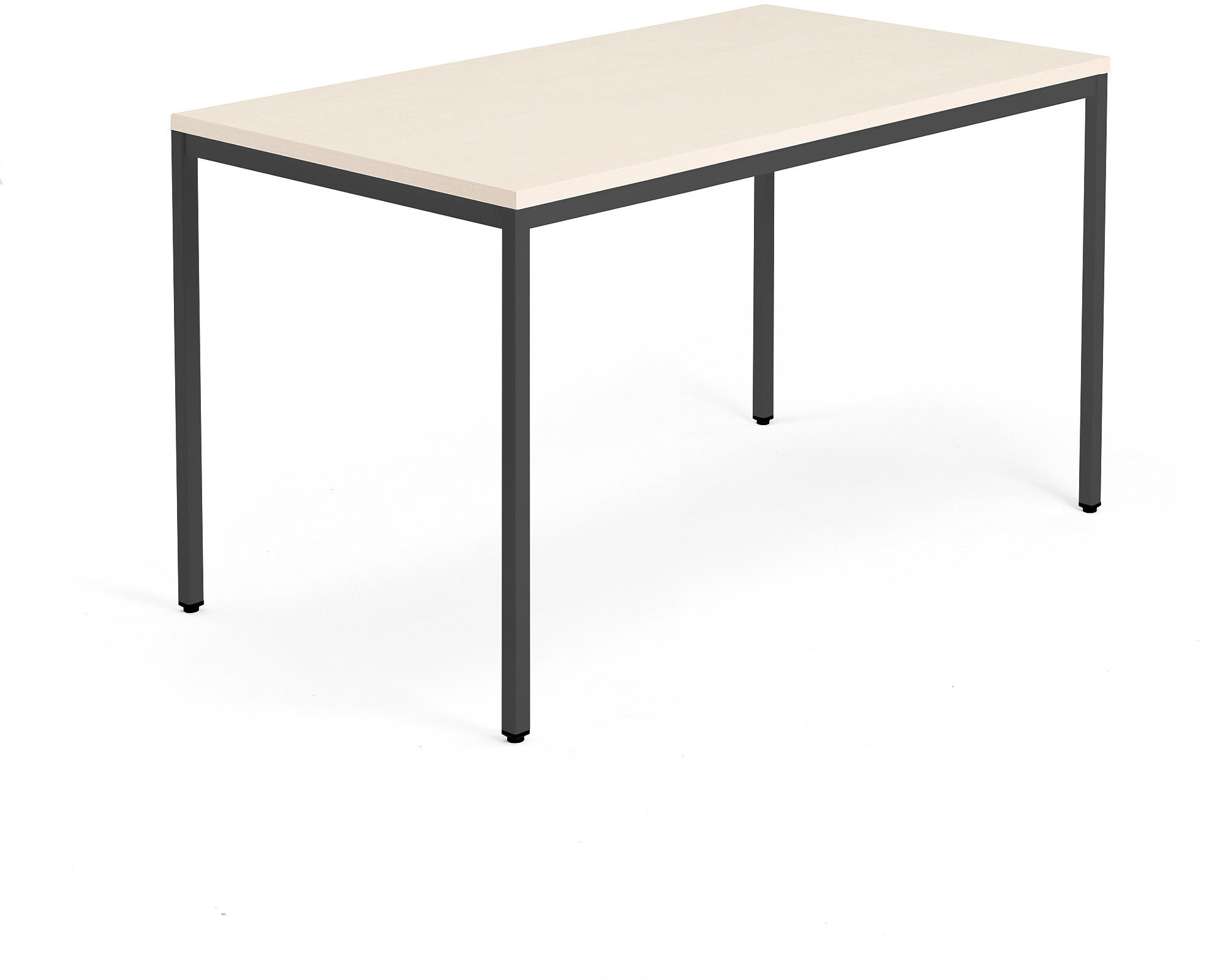 AJ Biurko Modulus rama 4 nogi 1400x800 mm czarna rama brzoza 1611312