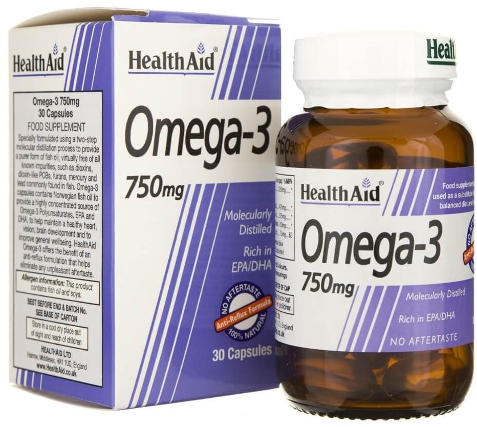 Omega Pharma Health Aid HealthAid 3 750 mg (EPA 425 mg, DHA 325 mg) - 30 kapsułek HAD802185
