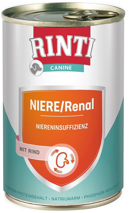 Rinti Canine Renal z wołowiną 6 x 800 g| Dostawa GRATIS od 89 zł + BONUS do pierwszego zamówienia
