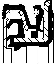 CORTECO Pierścień uszczelniający wału, różnicowy 19033622B