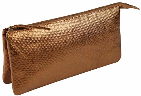 Clairefontaine Clairefontaine 410048C - 'Kleo-Pathra' duża płaska kieszeń z 2 przegródkami 22 x 11 cm - brąz 410048C