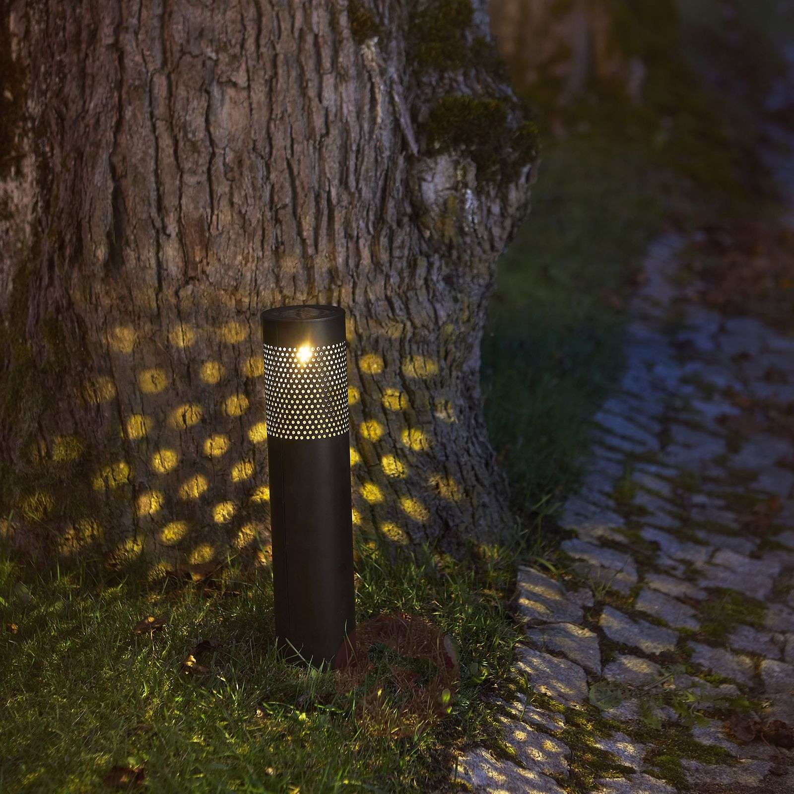 Best Season Lampa solarna LED Blace czarna, wysokość 39 cm