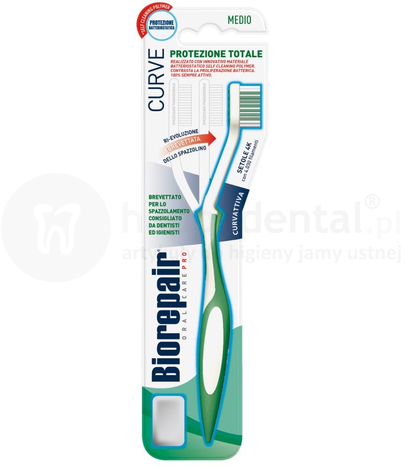 COSWELL BIOREPAIR CURVE Pełna Ochrona - innowacyjna szczoteczka do zębów MEDIUM