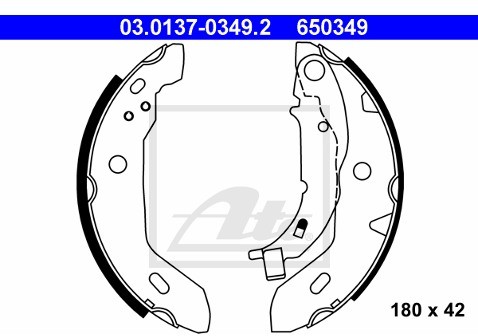 ATE Zestaw szczęk hamulcowych 03.0137-0349.2