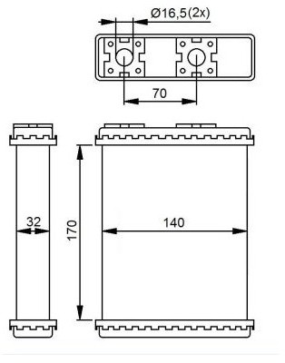 NRF Wymiennik ciepła, ogrzewanie wnętrza 52230