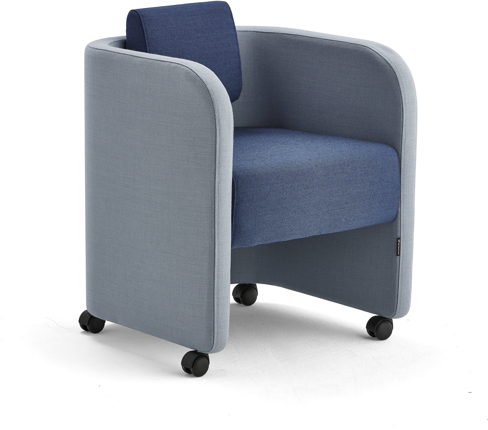 AJ Produkty Fotel COMFY, na kółkach, wełna, morski
