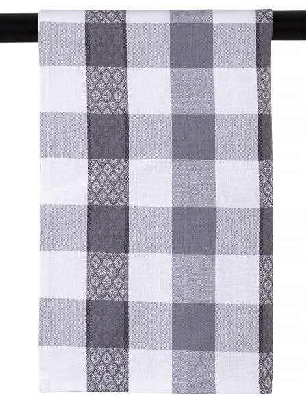 Stella Bawełniane Ścierki Kuchenne Biało-Czarne 45x65 cm 12139@6938/BLACK