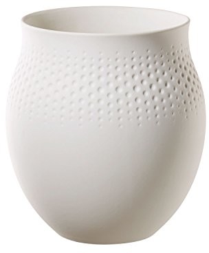 Villeroy & Boch kolia Blanc duże wazon perła, wysokiej jakości porcelana, przezroczysty, 16,5 x 16,5 x 17,5 cm 1016815511