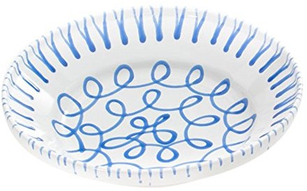 Gmundner Keramik Manufaktur GmbH Gmundner ceramika manufaktura 0102rsoh28 blaugeflammt opaska na włosy bez ucha, miska średnica 28 cm