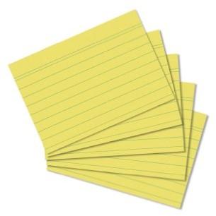 Herlitz 1150507 Index card A5, 100 sztuk, białe, żółty A8 10836328
