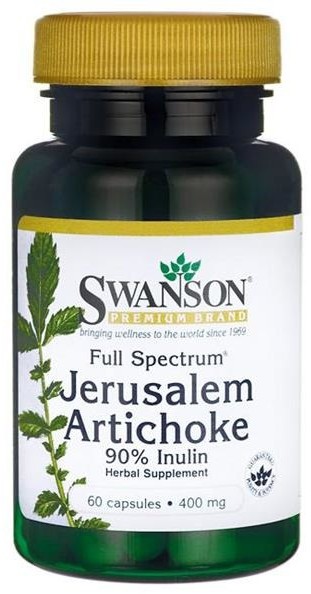 SWANSON Health Products Słonecznik Bulwiasty (Jerusalem Artichoke) 400 mg 60 kapsułek