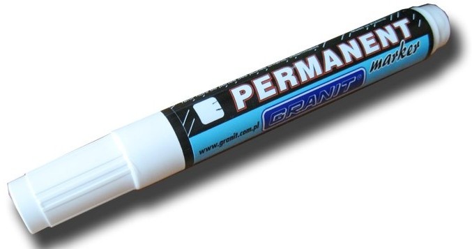 Granit Marker permanentny M860, biały, końcówka okrągła Rabaty Porady Hurt Autoryzowana dystrybucja Szybka dostawa