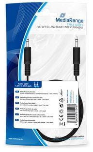 MediaRange Kabel Audio/Video MediaRange MRCS189 Jack plug 3.5mm/Jack plug 3.5mm, 1,5m, czarny MRCS189