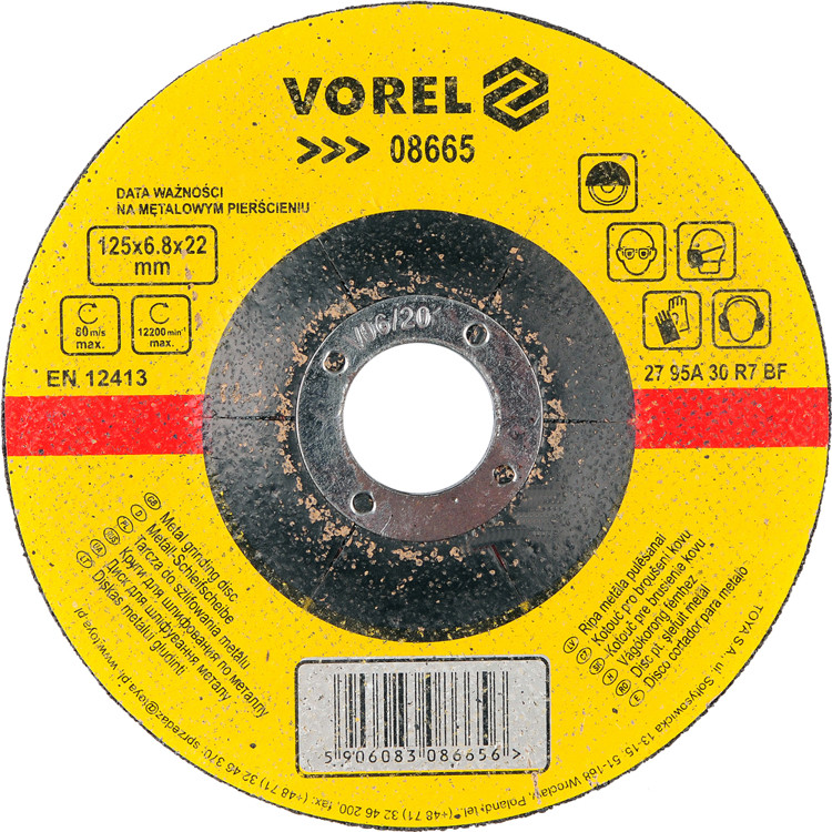 Vorel Tarcza do szlifowania metalu 125x6,8x22