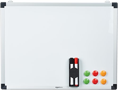 AmazonBasics magnetyczna tablica suchościeralna z rysikiem planer posiada aluminiową i paski, na sucho, 60 cm x 45 cm (szer. x wys.) 1548964563