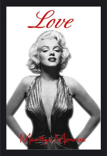 Empire plakat  Monroe, Marilyn  Love  rozmiar (cm), ok. 20 X 30  lustro lustro na ścianę z czarnego tworzywa sztucznego ramki o wyglądzie drewna z nadrukami z nadrukami 537928