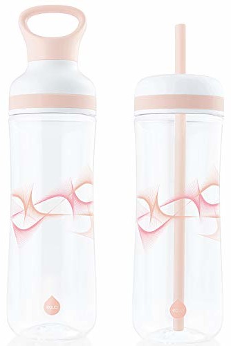 Butelka Equa Beat Bottle 2in1 | butelki z wodą (bez BPA) ze Eastman Tritan | 2 W 1 wzornictwo z pokrywą i smoothie słomka | 800 ML lub 750 ML z pokrywkami z Smoothie | idealne akcesorium do picia do (EQFLWBT)