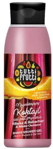 Farmona Tutti Frutti nawilżający koktajl żel po prysznic śliwka, rabarbar i mleko owsiane 400 ml 1147464