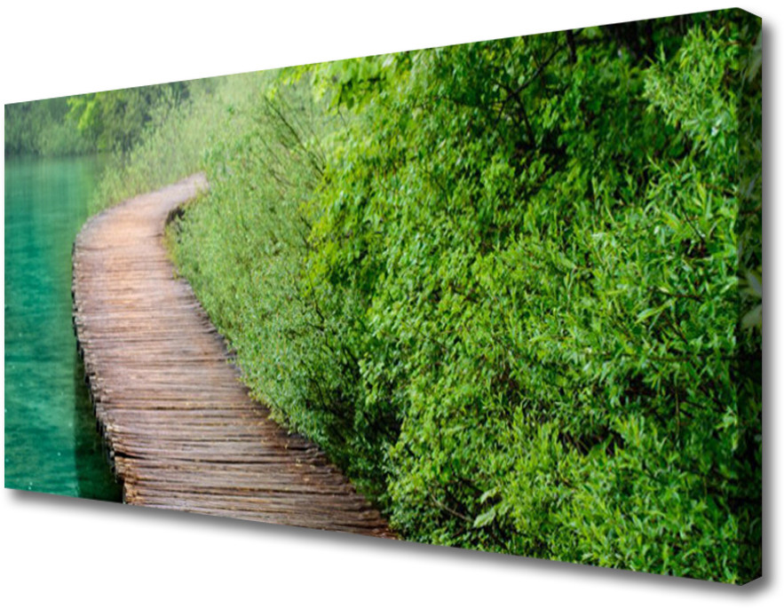 PL Tulup Obraz Canvas Most Drzewa Architektura 125x50cm