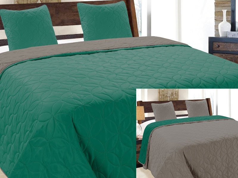 Euromat Dwustronna Narzuta Vigo II Emerald Szary Grafit 006 13345