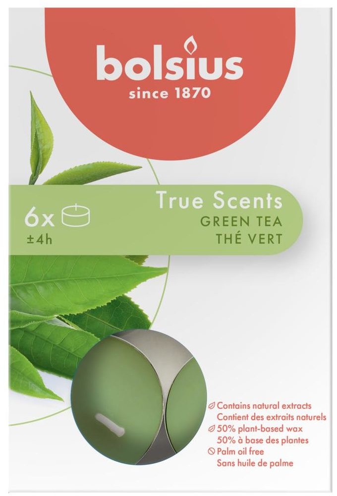 Bolsius Podgrzewacz zapachowy True Scents zielona herbata 6 szt.