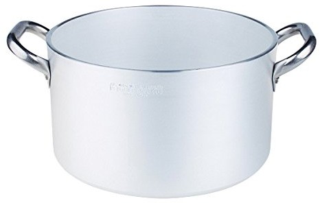 Pentole Agnelli Rondel agnelli ogrzewanie, okrągły, aluminiowa, wysoka, 2 uchwyty, ze stali nierdzewnej, w kolorze srebrnym, 5,6 litra ALMR110424