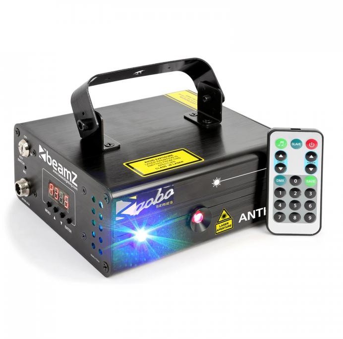 Beamz Anthe II Laser dwupromieniowy 9 W RGB 12 efektów Gobos 7-DMX Master/Slave 152.633