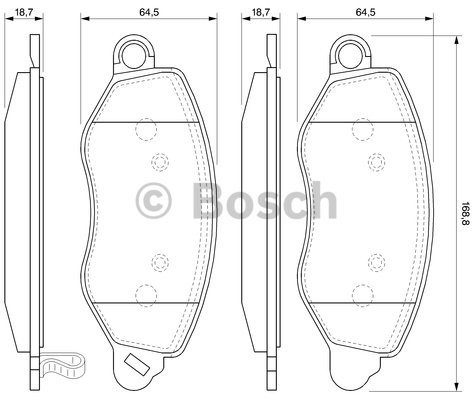 Bosch Zestaw klocków hamulcowych, hamulce tarczowe 0 986 424 657