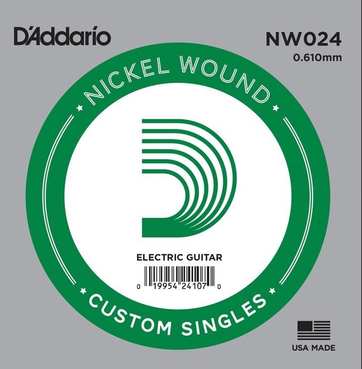 D'Addario Nickel Wound ball End Single Strings NW024