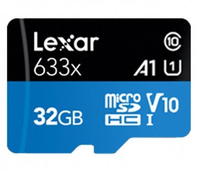 Lexar 32GB microSDHC High-Performance 633x UHS-I A1 V10 (LSDMI32GBB633A)