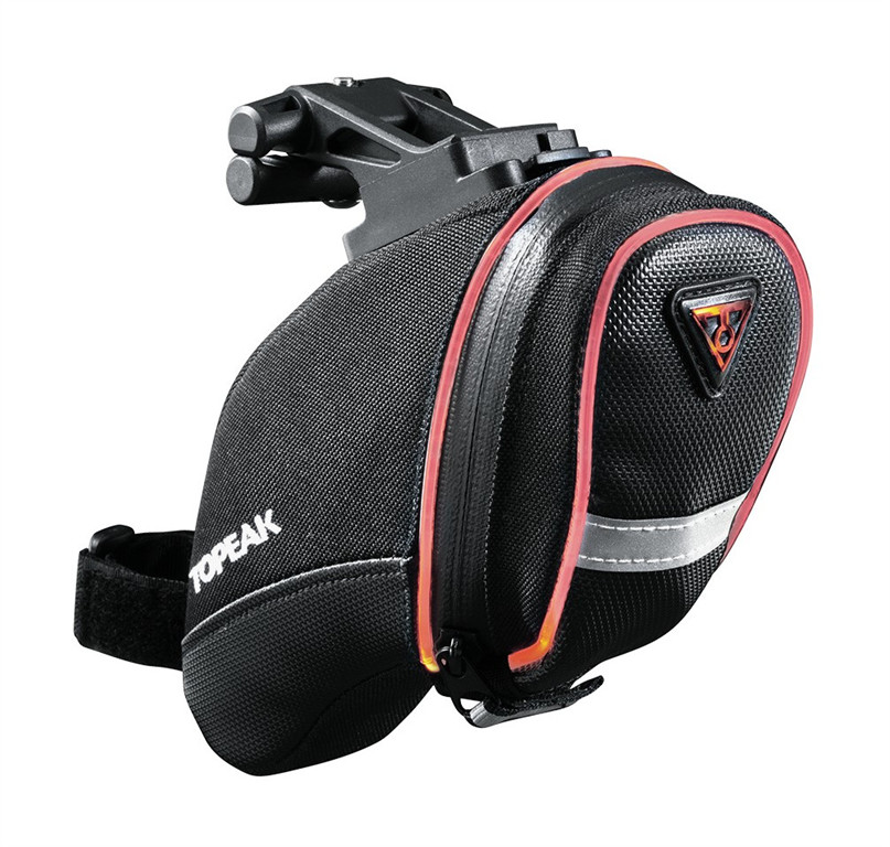 Topeak Torebka podsiodłowa TOPEAK Aero Wedge iGlow czarny / Rozmiar: S TIG-AW01
