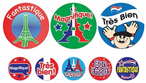 SuperStickers Francuskie naklejki pochwały - zestaw zderzaków (1310 naklejek)